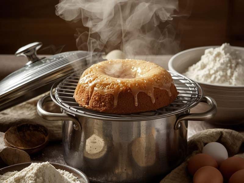 Baking through steaming