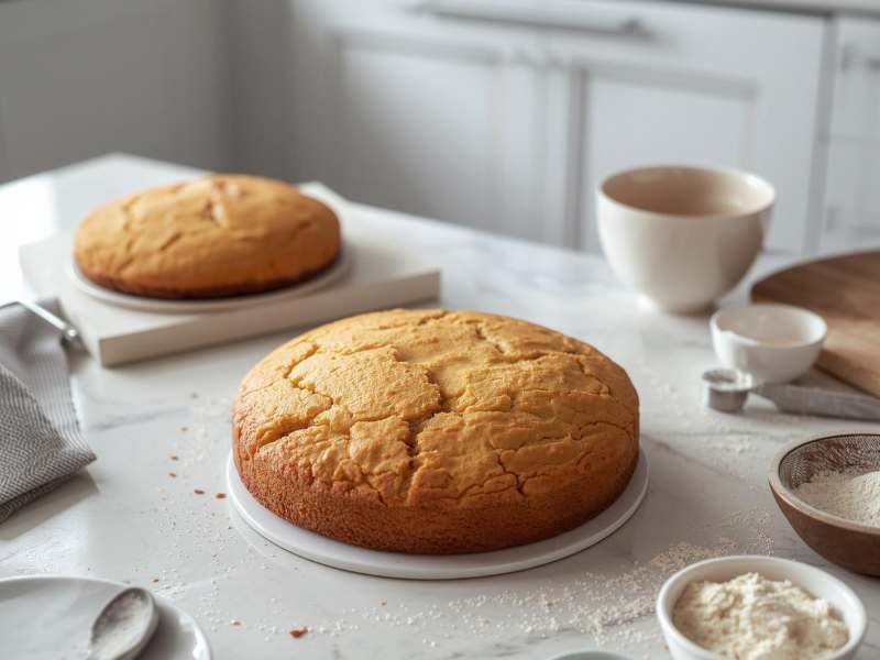 Cake is dense and heavy