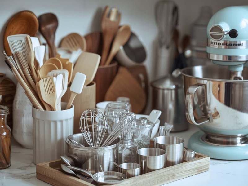 Declutter and arrange your baking space
