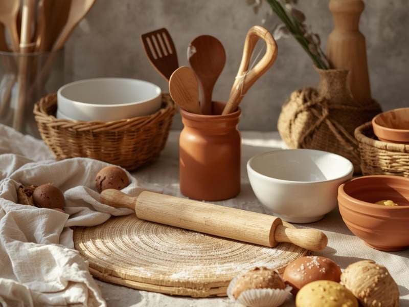 Earthy vibe baking kitchen