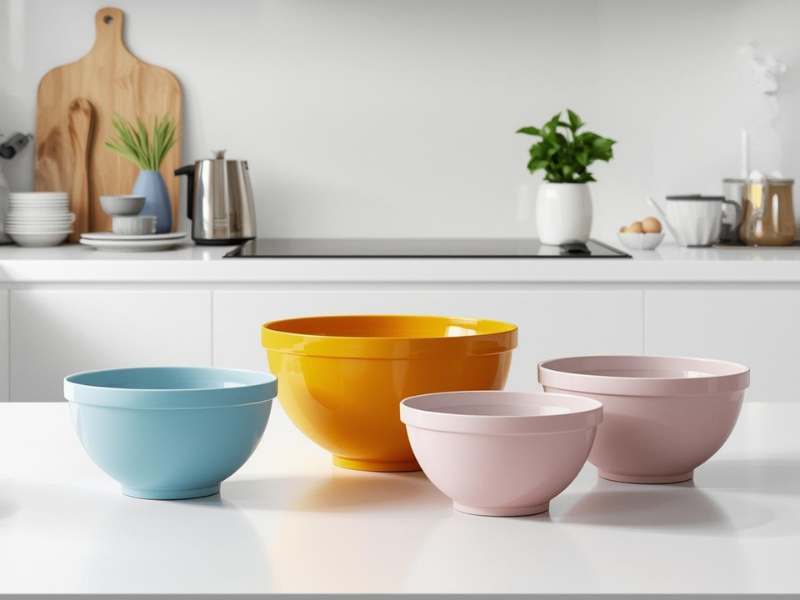 Different colors and sizes mixing bowls