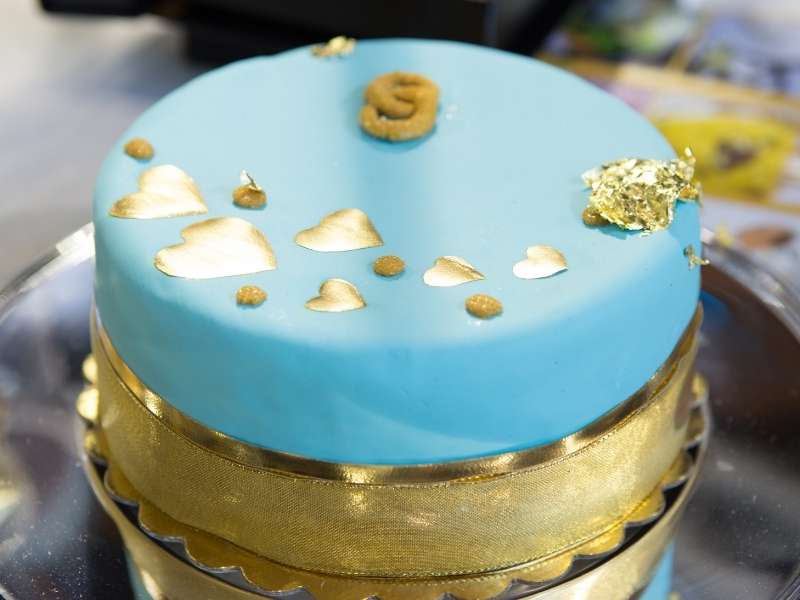Add Edible Gold Leaf