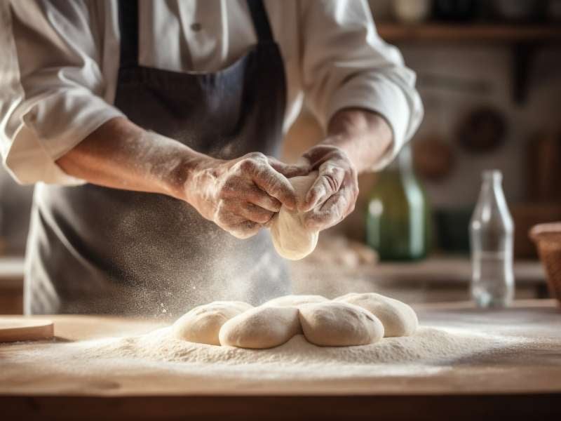 Baker baking in the kitchen