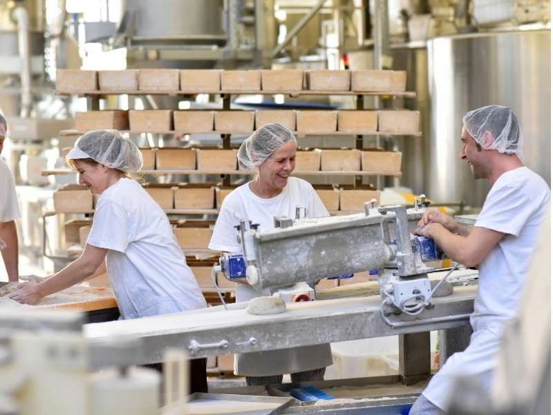 Chefs baking bread