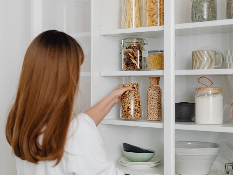 Transfer Dry Ingredients Into Clear Containers