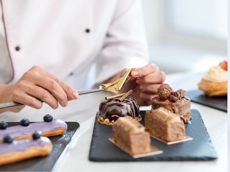 Use Edible Gold or Silver Details