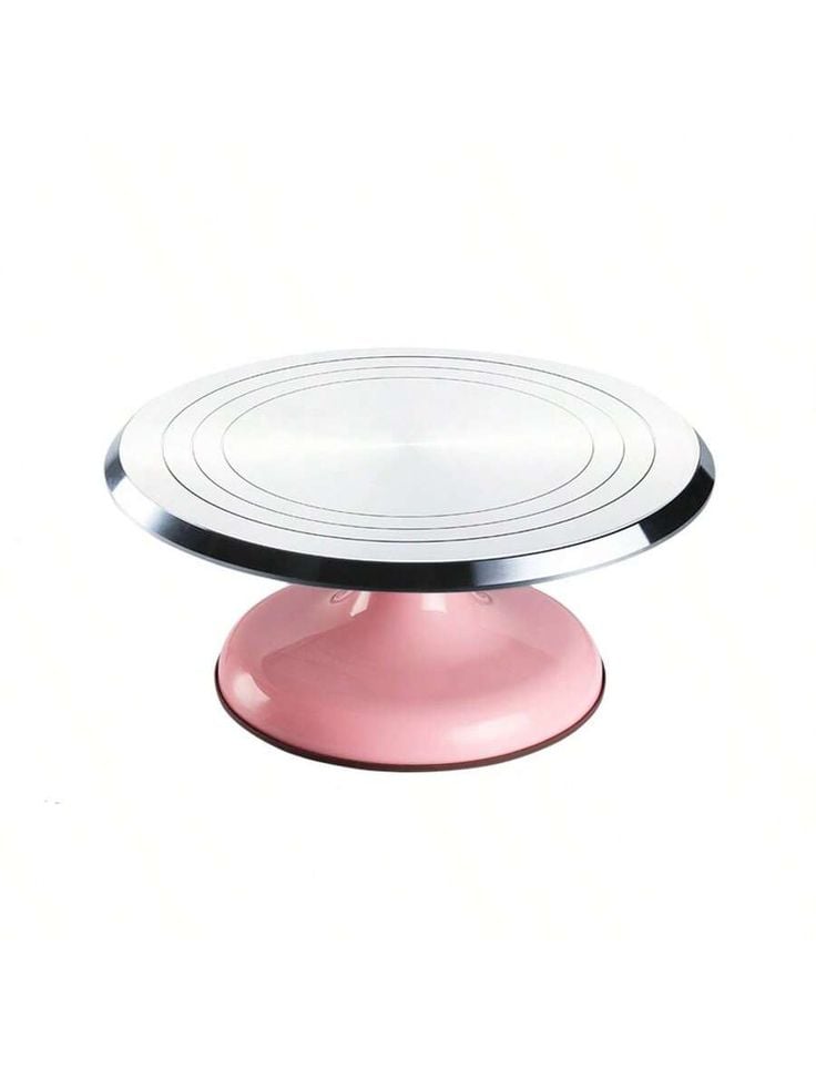 Riccle 12 Inch Pink Aluminum Alloy Revolving Cake Stand