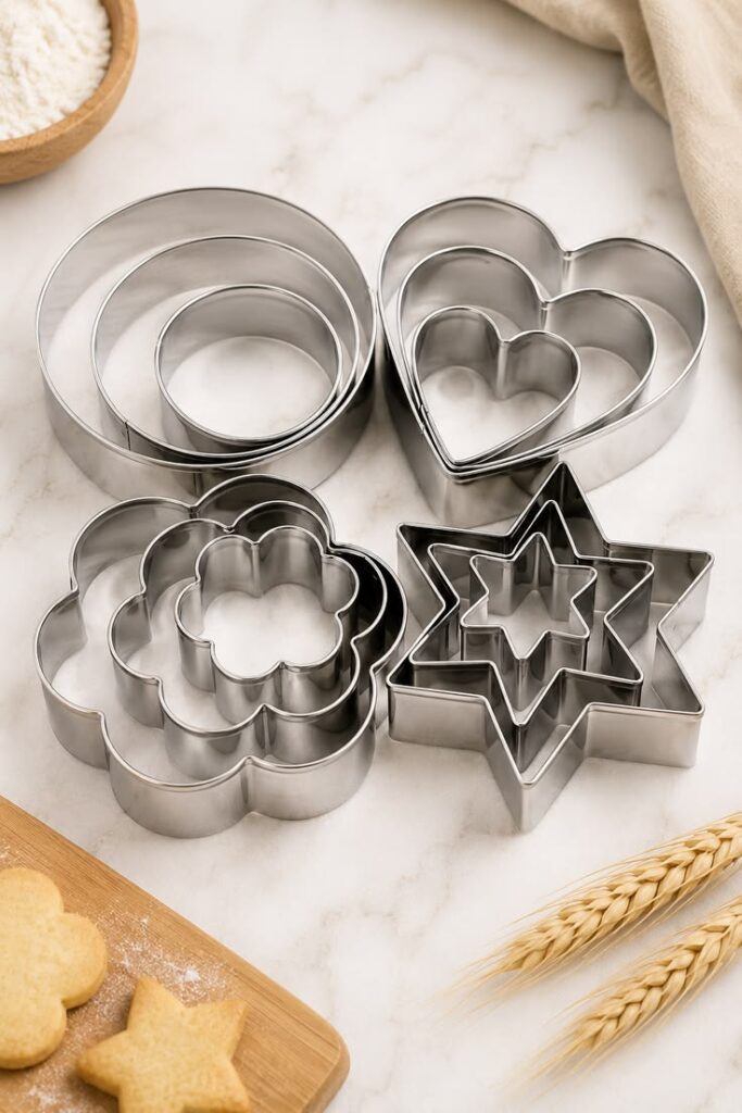 Bukuwa 12 Pcs Round Cookie Biscuit Cutter Set