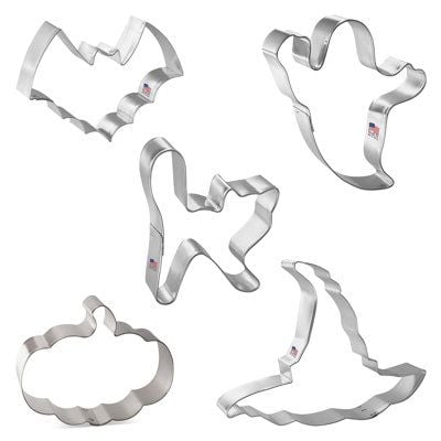 Crethinkaty 5 Pieces Halloween Cookie Cutters