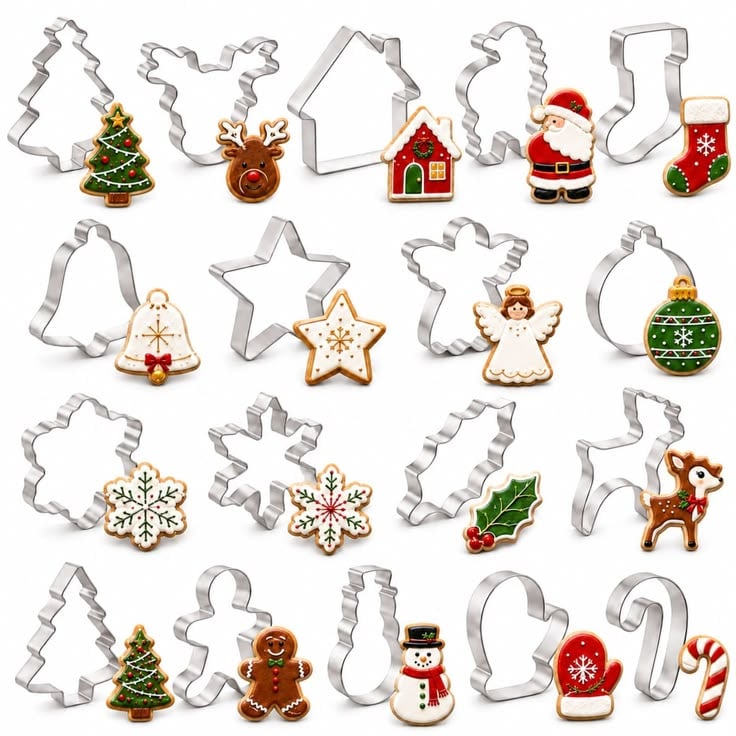 Jspupifip 16-Piece Christmas Cookie Cutters Set