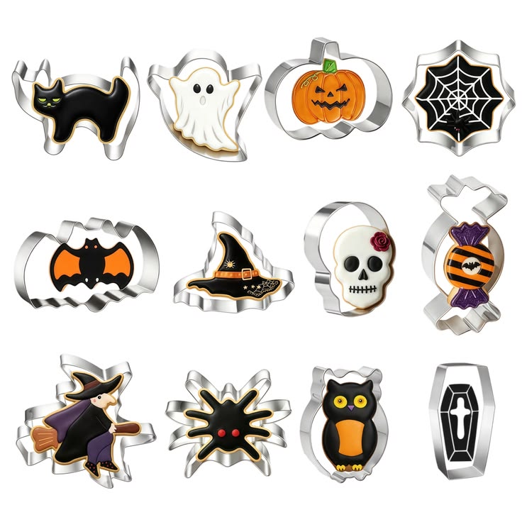 HUAKENER Halloween Cookie Cutters Set