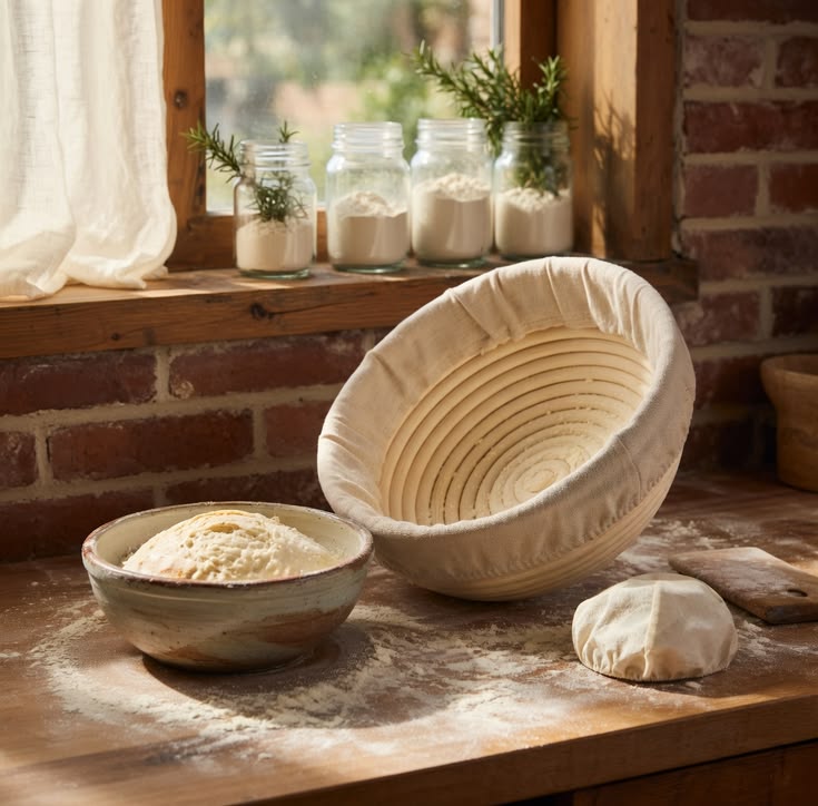 DOYOLLA Bread Proofing Baskets, Set of Two, 8.5-Inch Round