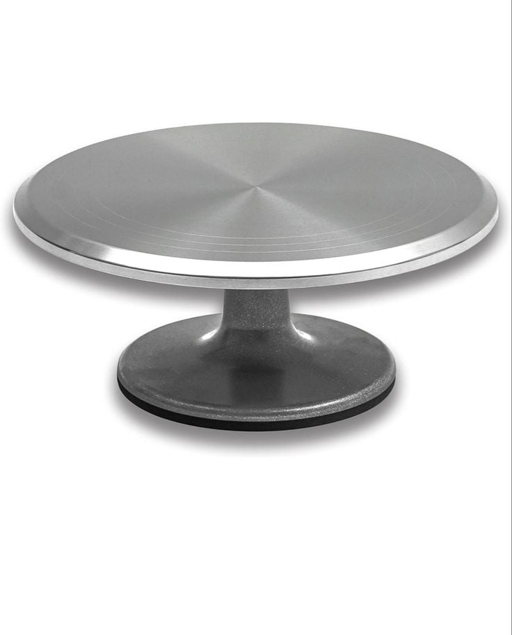 RFAQK 12 Inch Aluminum Alloy Revolving Cake Stand