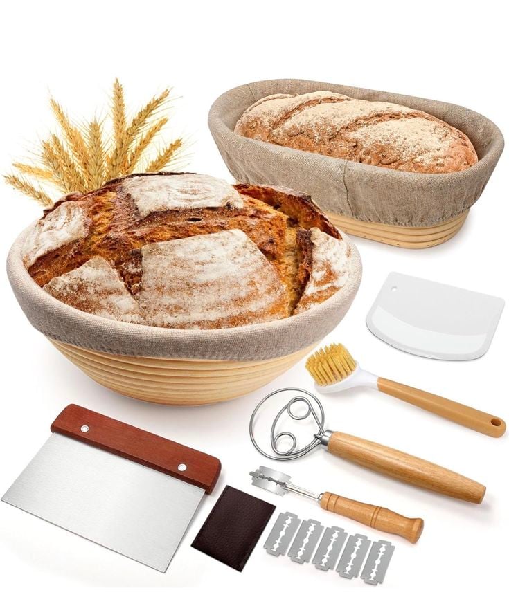Sourdough Proofing Basket Gift Set, 9-Inch