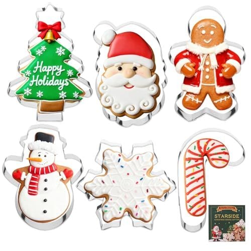 LILIAO Winter Holiday Christmas Cookie Cutter Set